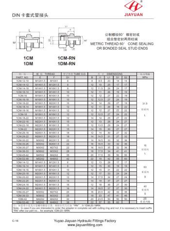 Metrični moški okovinski adapterji