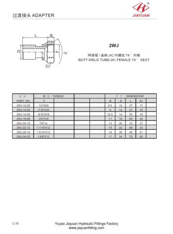 Butt Weld Tube To JIC vrtljiv